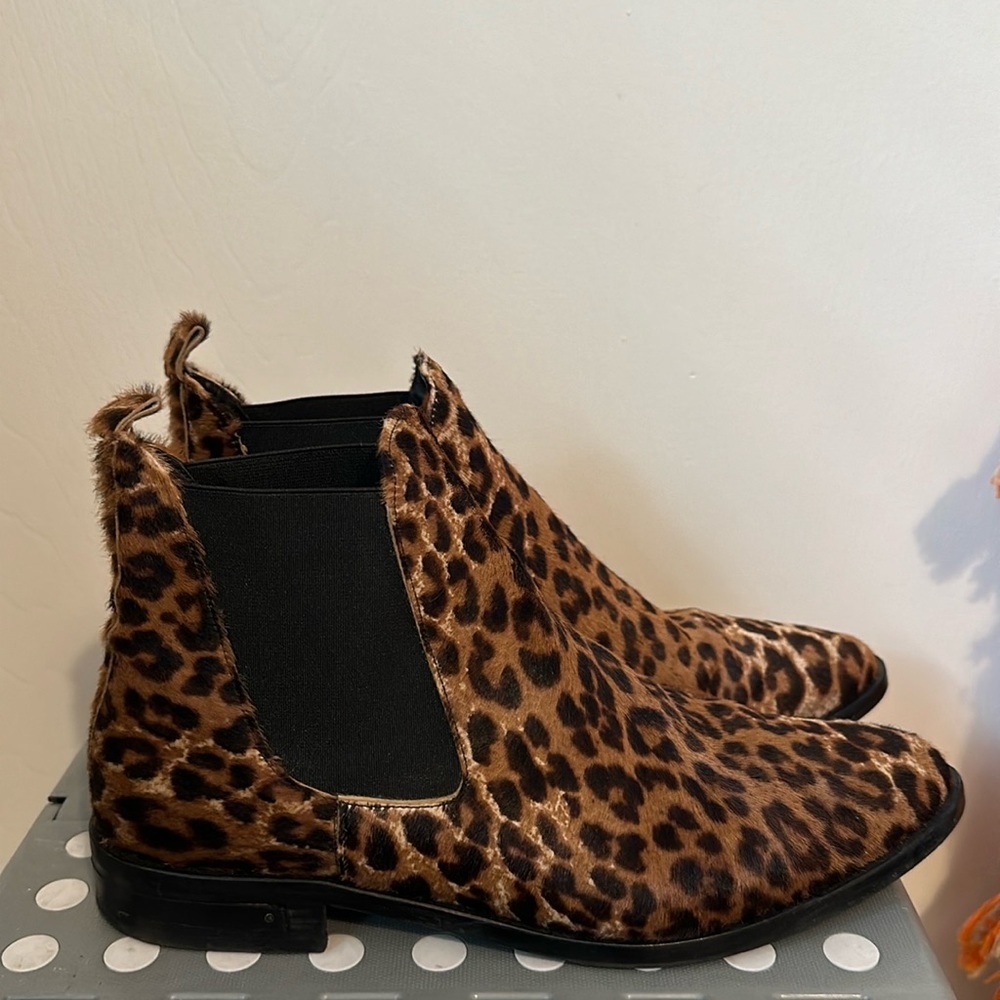 Freda Salvador Leopard Print ankle boots